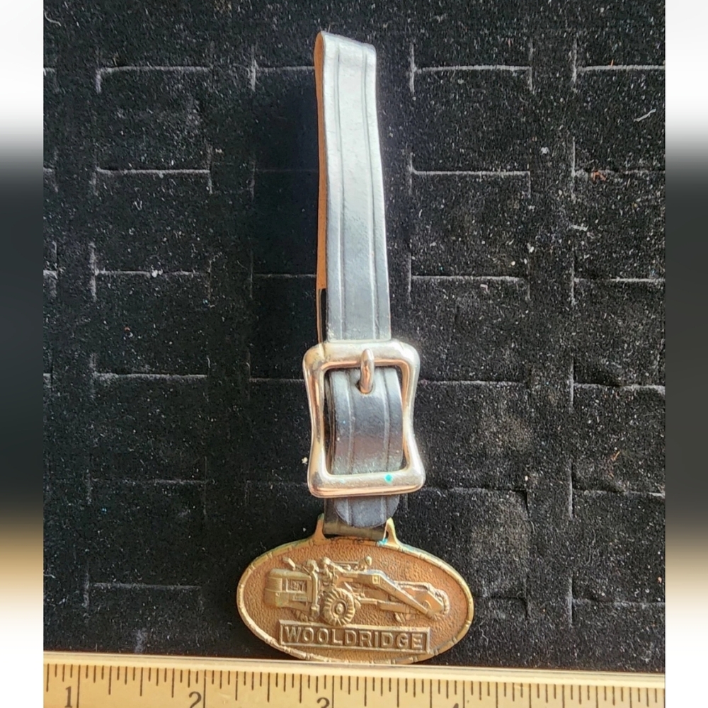 Antique Advertising Pocketwatch Fob Wooldridge Operator Used